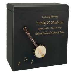 Banjo Music Wood Urn