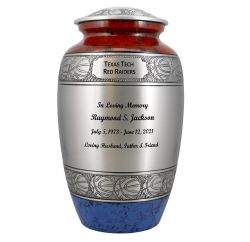 Basketball Red White & Blue Pewter Urn - Pro Diamond Engraving