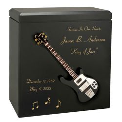 Bass Electric Guitar Black Wood Urn