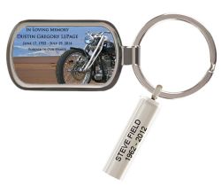 Bike On The Beach Keychain Urn