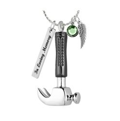 Carpenter Hammer Ash Pendant Urn - Love Charms Option