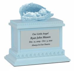 Infant Blue Baby Column Urn