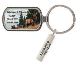 Bull Elk Keychain Urn