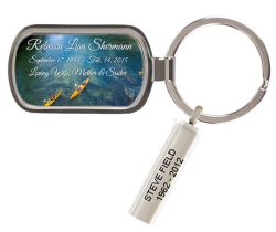 Canoeing Keychain Urn