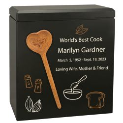 Spoon Best Cooks Wood Cremation Urn - Chief Cremation Urn 