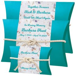 Coral Beach Peaceful Pillow® Water Burial Cremation Urn - Biodegradable Water Burial At Sea Urn - Wide River Urn
