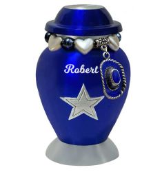 Texas Star Cowboy or Cowgirl Hat Mini Urn - Love Charms® Option