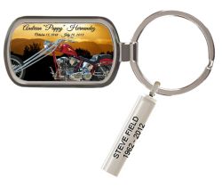 Custom Red Bike Keychain Keepsake