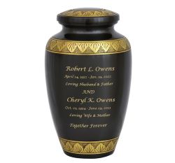 Dignity Gunmetal & Gold Cremation Urn