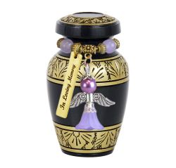 Dignity Gunmetal & Gold Keepsake Urn - Love Charms Option