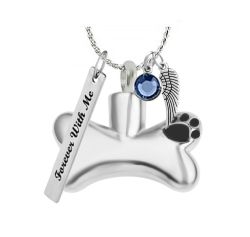 Dog Bone Stainless Pendant Ash Urn - Love Charms™ Option