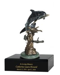 Dolphin Stingray Sea Turtle Friends Adult Cremation Urn