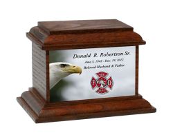Eagle Firefighter Red Cross Keepsake Urn