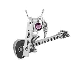 Electric Guitar Cremation Jewelry Urn - Love Charms Option