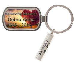 Family Tree Heart Keychain Urn