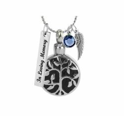 Family Tree Pendant Urn - Love Charms Option