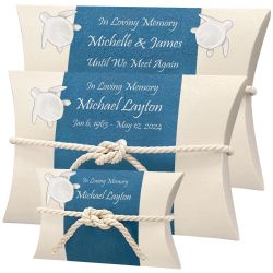 Fisherman Turtle Peaceful Pillow® Water Burial Cremation Urn - Biodegradable Burial At Sea Urn - Wide River Urn