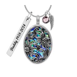 Rainbow Floral Pendant Urn - Love Charms® Option