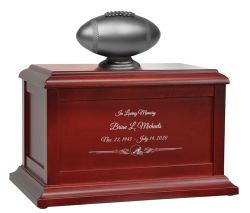 Football Redwood Cremation Urn