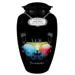 Football Forever In Our Hearts Adult Cremation Urn - Tribute Wreath™ - Pro Sand Carved Engraving