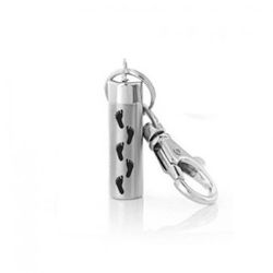Footprints Cylinder Keepsake Urn 