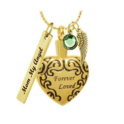 Forever Loved Gold Necklace Ash Urn - Love Charms™ Option 