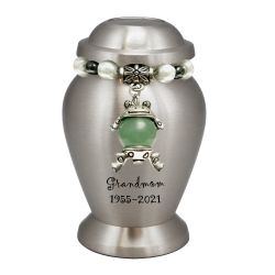 Peaceful Brass Keepsake Urn - Love Charms Option
