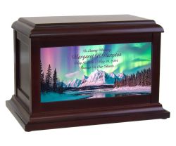 Glacier Aurora Borealis Adult or Medium Cremation Urn - Keep The Memory® Urn
