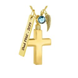 Heart of Gold Cross Ash Urn