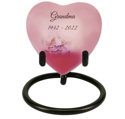 Petals Gone But Not Forgotten Heart Keepsake Urn - Stand Option