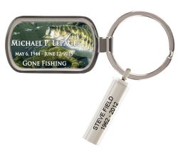 Gone Fishing Keychain Urn