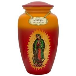 Guadalupe Medium or Adult Cremation Urn - Tribute Wreath™ - Pro Personalization - Burial Vault Option