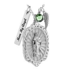 Guadalupe Silver Filigree Jewelry Urn - Love Charms Option