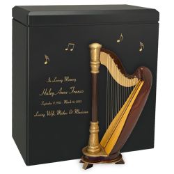 Harp Wood Adult Urn