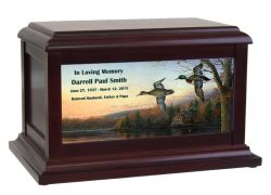 Heading Home Mallards Cremation Urn by Abraham Hunter