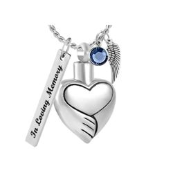 Mom Cremation Jewelry Urn - Love Charms Option