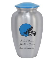 Football Helmet Pewter Urn - Choose Team Color