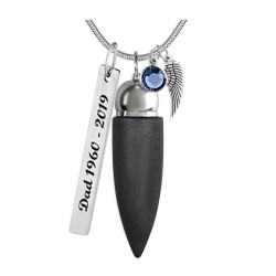 Hematite Cremation Jewelry Urn