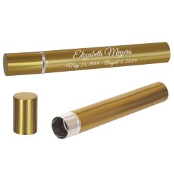 Scattering Gold Tubes For Ashes - Metal Secure Tubes - Howard Miller