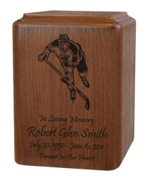 Custom Hockey Wood Urn