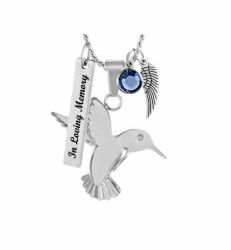 Hummingbird Ash Pendant Urn - Love Charms Option