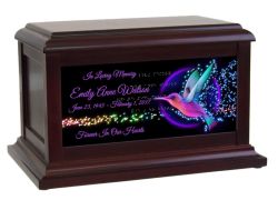 Hummingbird Stars Braille Cremation Urn