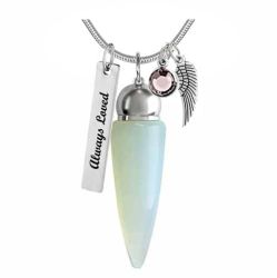 Iridescent Crystal Cremation Jewelry Urn - Love Charms Option