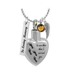 "It Was Then That I Carried You" Ash Urn - Love Charms Option