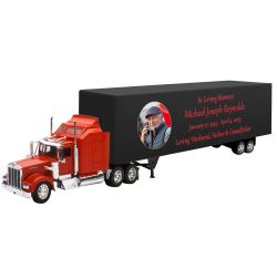 Kenworth W900 Blue Truck Cremation Urn