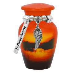 Lakeside Sunset  Keepsake Urn - Love Charms Options