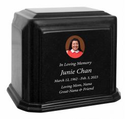 Black Monarch Granite Extra Large Adult Urn