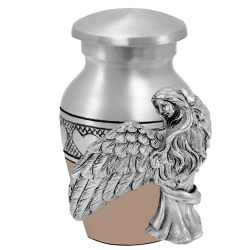 Wings of an Angel Pink Circle of Hearts Keepsake Urn - Engraving Option