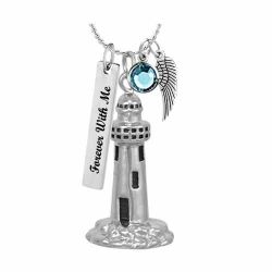 Lighthouse Ash Pendant Urn - Love Charms Option