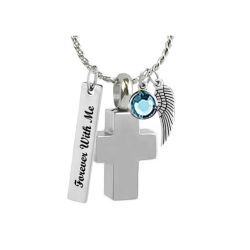 Little Charmer Cross Pendant Urn - Love Charms Option